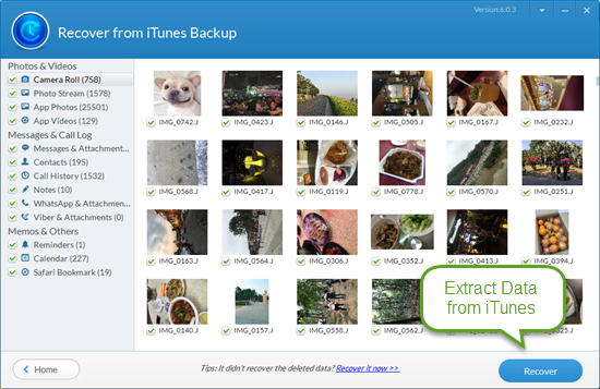 extract images from itunes backup