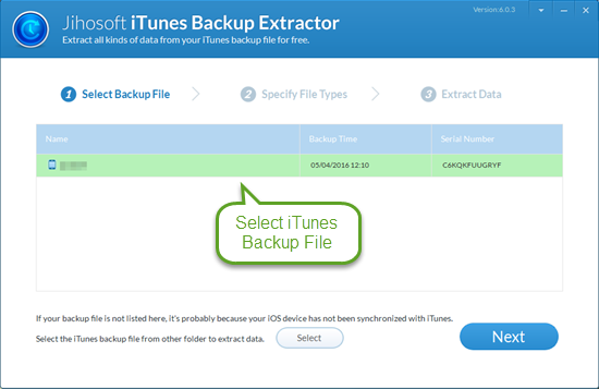 extract images from itunes backup