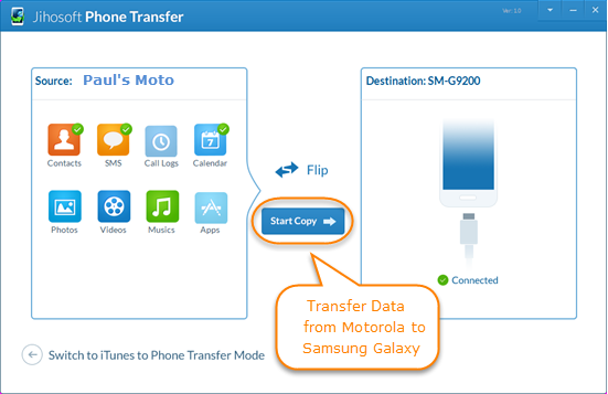 How to Transfer Data from Motorola to Samsung Galaxy S7/S6