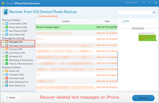 best iphone message recovery