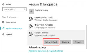 language pack for windows 10