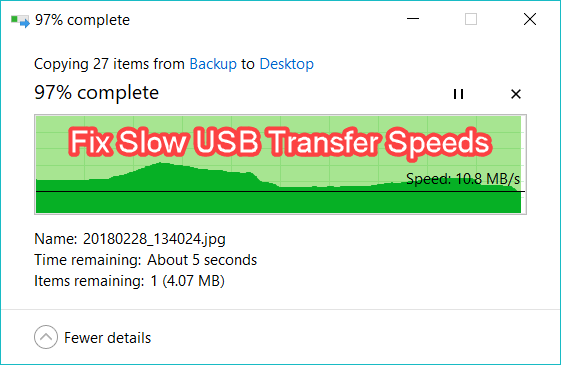usb 3 transfer rate slow