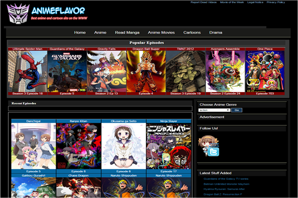 anime and cartoon websites