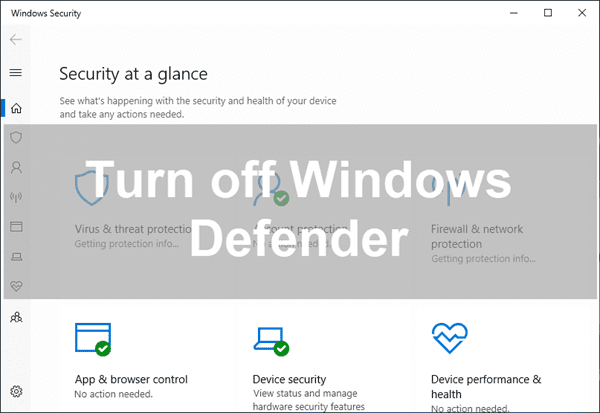 turn on windows defender