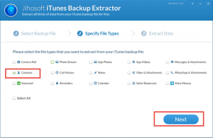 restore iphone contacts from backup