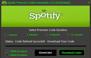 code for spotify premium